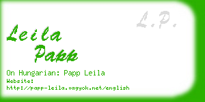 leila papp business card
